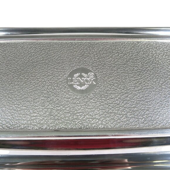 Lenox “Vibe” Silver-Tone 14.5" Bread Tray – Modern Hollowware, c. 2000s - Picture 5 of 5